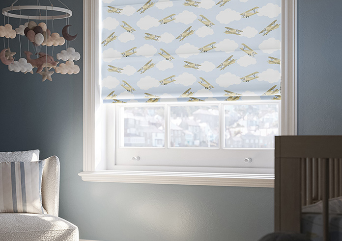 Flying Ace, Golden - Twist&Fit Roman Blind - Image 5